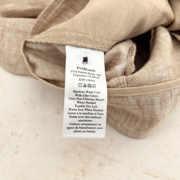 Everlane the Linen Way-High Drape Pant, Cornstalk Chambray - Picture 6 of 7